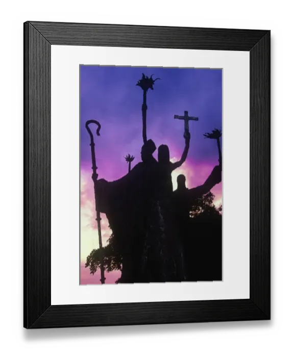 Framed Print : View of San Juan with Rogativa Bronze Statue