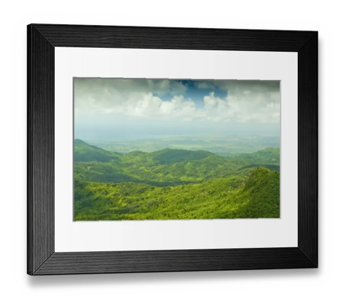 Framed Print : Looking south from the El Yunque peak overlook, El Yunque NF, Puerto Rico Framed Print : Looking south from the El Yunque peak overlook, El Yunque NF, Puerto Rico