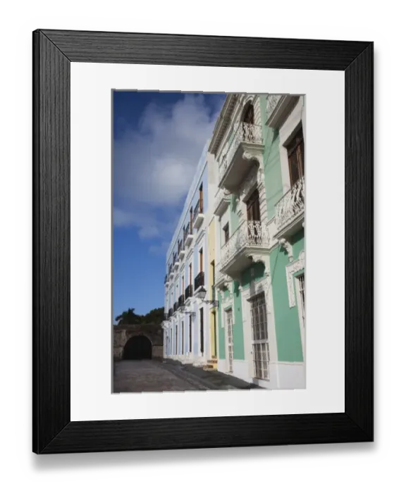Framed Print : Puerto Rico, San Juan, Old San Juan, building detail on Tetuan Street Framed Print : Puerto Rico, San Juan, Old San Juan, building detail on Tetuan Street