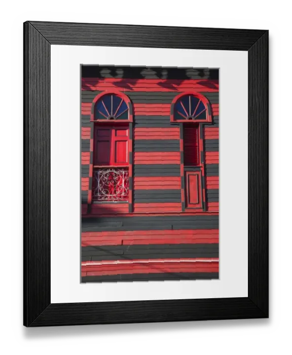 Framed Print : Puerto Rico, South Coast, Ponce, Plaza Las Delicias, Parque de Bombas, firehouse museum