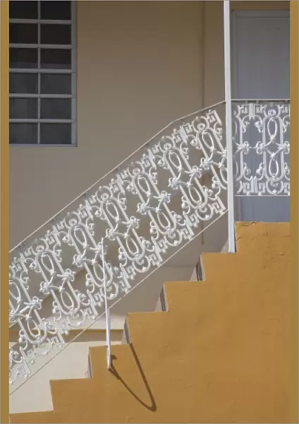 Puerto Rico, West Coast, Boqueron, house railing detail