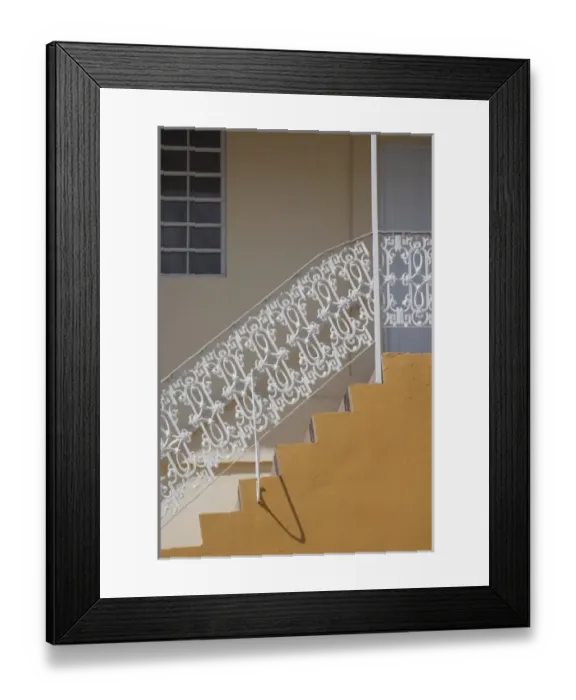 Framed Print : Puerto Rico, West Coast, Boqueron, house railing detail Framed Print : Puerto Rico, West Coast, Boqueron, house railing detail