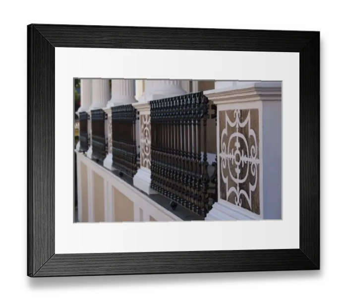 Framed Print : Puerto Rico, West Coast, San German, building detail