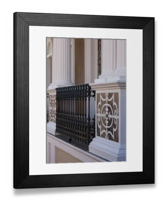 Framed Print : Puerto Rico, West Coast, San German, building detail