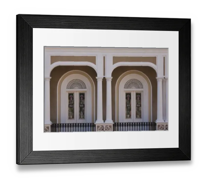 Framed Print : Puerto Rico, West Coast, San German, building detail