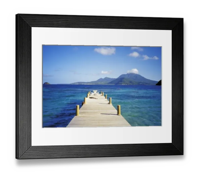 Framed Print : Caribbean, St. Kitts. Turtle Bay view Framed Print : Caribbean, St. Kitts. Turtle Bay view