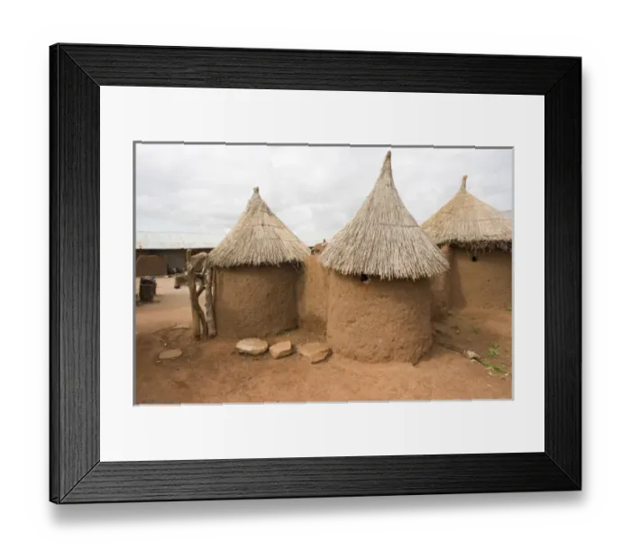 Framed Print : Homes, Bowku Village, Ghana, Africa. (NGO Restrictions May Apply) Framed Print : Homes, Bowku Village, Ghana, Africa. (NGO Restrictions May Apply)