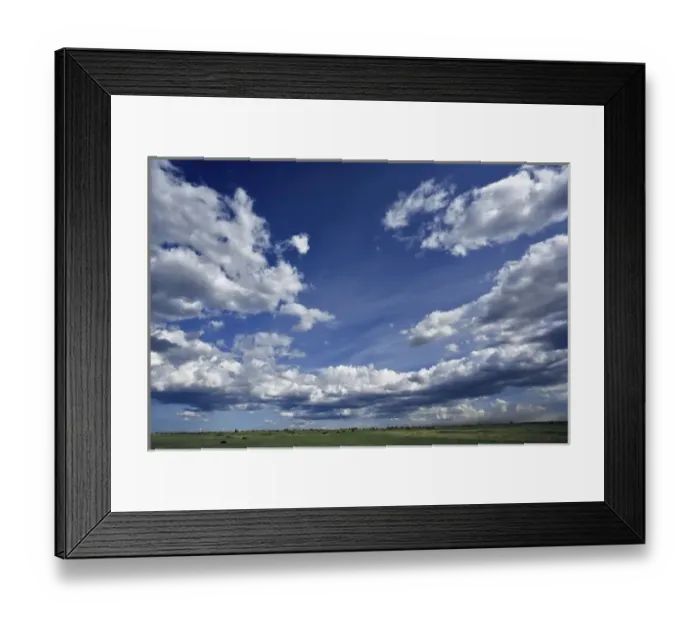 Framed Print : Dramatic sky above green grass, Masai Mara, Kenya