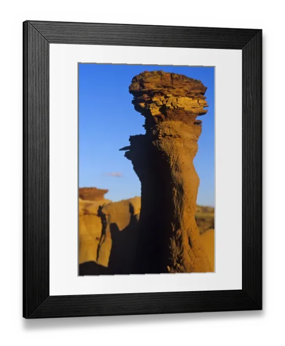 Framed Print : Layered sandstone formation at Dinosaur Provincial Park in Alberta, Canada Framed Print : Layered sandstone formation at Dinosaur Provincial Park in Alberta, Canada