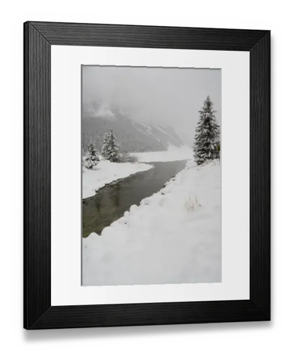 Framed Print : Canada, Alberta, Lake Louise. Farimont Chateau Lake Louise, winter views around Lake Louise