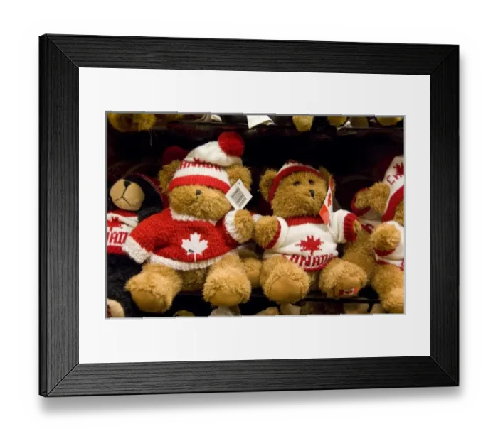 Framed Print : Canada. Typical souvenir stuffed toy