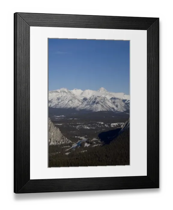 Framed Print : Canada, Alberta, Banff. Views of the Bow Valley from the summit of Sulphur Mountain