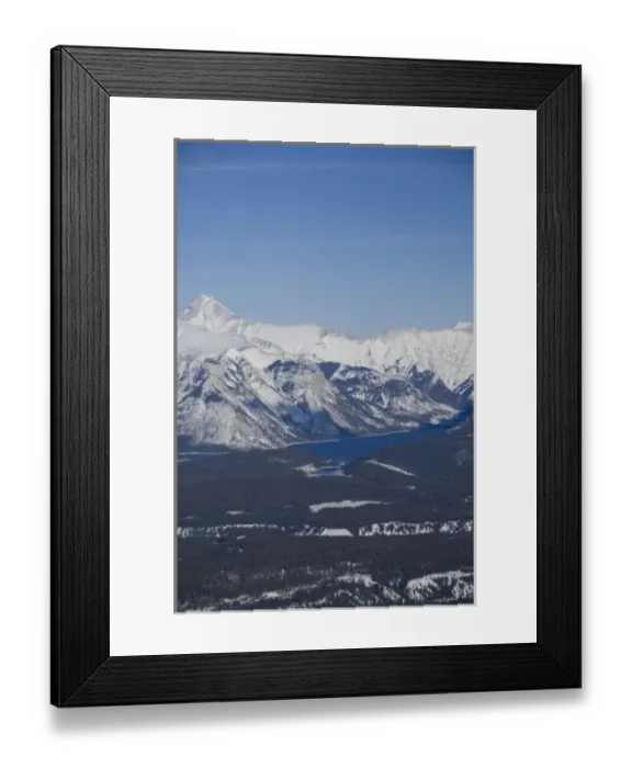 Framed Print : Canada, Alberta, Banff. Views of the Bow Valley from the summit of Sulphur Mountain