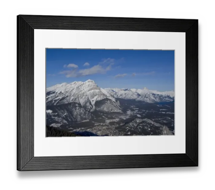 Framed Print : Canada, Alberta, Banff. Views of Banff & the Bow River Valley from the summit of Sulphur Mountain Framed Print : Canada, Alberta, Banff. Views of Banff & the Bow River Valley from the summit of Sulphur Mountain