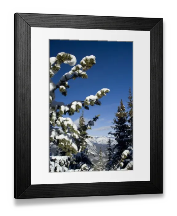 Framed Print : Canada, Alberta, Banff. Winter views of the Bow River Valley Framed Print : Canada, Alberta, Banff. Winter views of the Bow River Valley