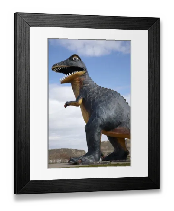 Framed Print : Albertosaurus Dinosaur Statue, Drumheller, Alberta, Canada Framed Print : Albertosaurus Dinosaur Statue, Drumheller, Alberta, Canada