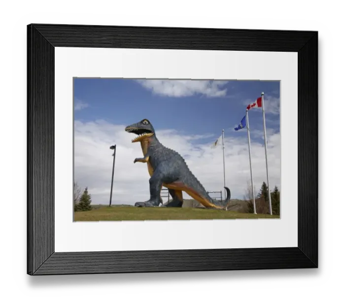 Framed Print : Albertosaurus Dinosaur Statue, Drumheller, Alberta, Canada Framed Print : Albertosaurus Dinosaur Statue, Drumheller, Alberta, Canada