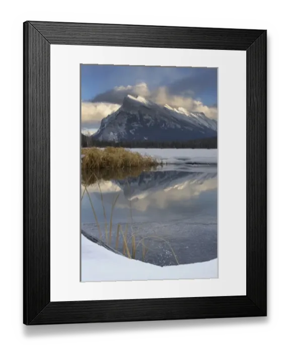Framed Print : Mount Rundle and Vermillion Lake, Banff National Park, Alberta, Rocky Mountains