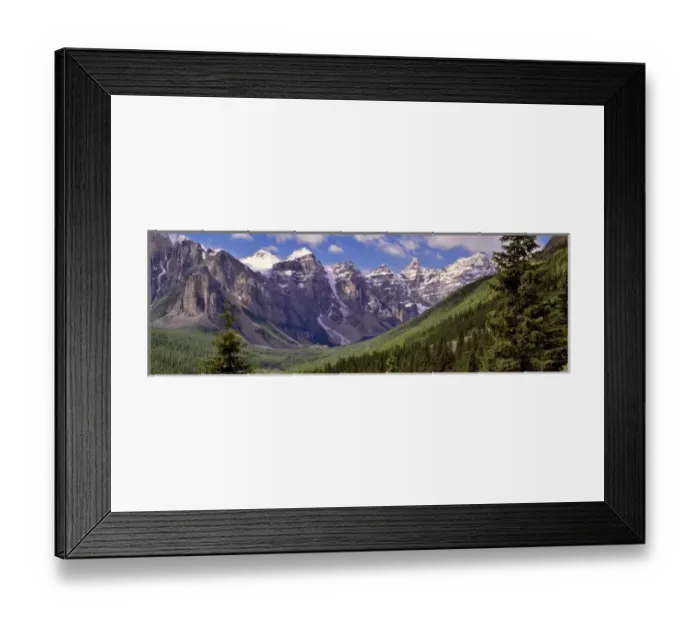 Framed Print : Canada, Alberta, Banff NP. The Valley of the Ten Peaks is the gateway to beautiful