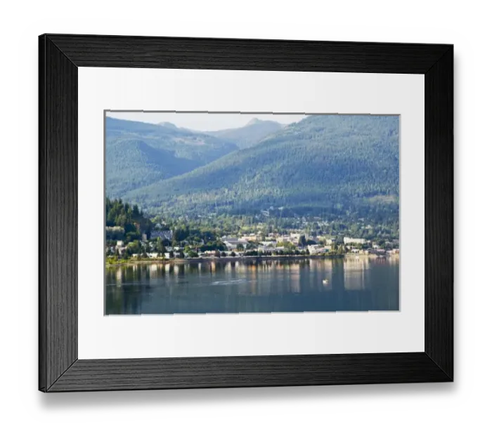 Framed Print : Kootenay Lake in Nelson British Columbia