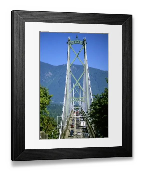 Framed Print : Lions Gate Bridge in Vancouver, Canada Framed Print : Lions Gate Bridge in Vancouver, Canada