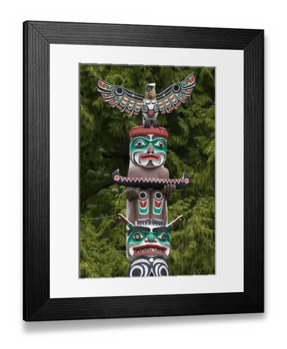 Framed Print : Totem pole located in Stanley Park at Vancouver, British Columbia, Canada Framed Print : Totem pole located in Stanley Park at Vancouver, British Columbia, Canada