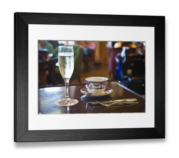 Framed Print : North America, Canada, British Columbia, Victoria. Tea and Champaign, served with