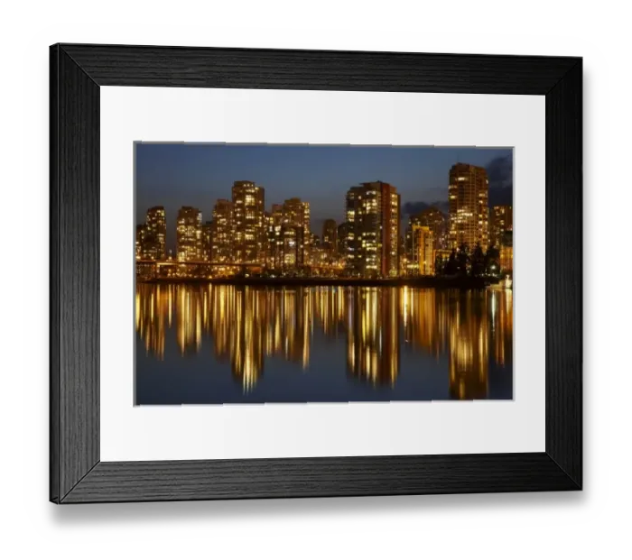 Framed Print : Central Business District reflected in False Creek, Vancouver, British Columbia, Canada Framed Print : Central Business District reflected in False Creek, Vancouver, British Columbia, Canada