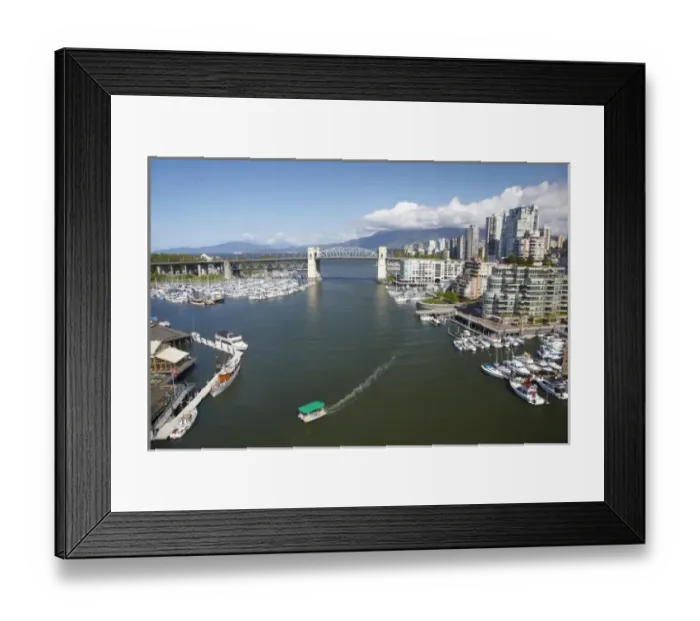 Framed Print : False Creek, and Burrard Bridge, Vancouver, British Columbia, Canada Framed Print : False Creek, and Burrard Bridge, Vancouver, British Columbia, Canada