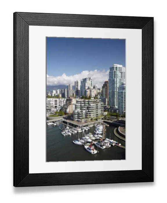 Framed Print : Marina, False Creek, and Downtown Vancouver, British Columbia, Canada Framed Print : Marina, False Creek, and Downtown Vancouver, British Columbia, Canada