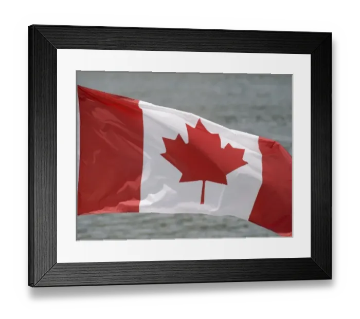 Framed Print : Victoria, Canada. Canadian flag flying Framed Print : Victoria, Canada. Canadian flag flying