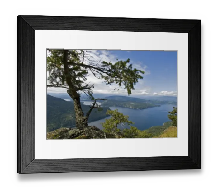 Framed Print : View of the Strait of Georgia from Mount Maxwell, Mount Maxwell Provincial Park, Salt Spring Island