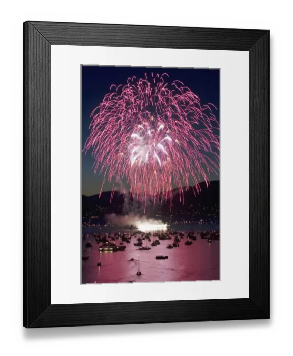 Framed Print : Fireworks, Celebration of Lights, English Bay, Vancouver, British Columbia Framed Print : Fireworks, Celebration of Lights, English Bay, Vancouver, British Columbia