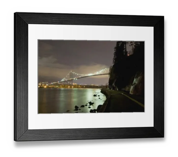 Framed Print : Lions Gate Bridge, Stanley Park, British Columbia Framed Print : Lions Gate Bridge, Stanley Park, British Columbia