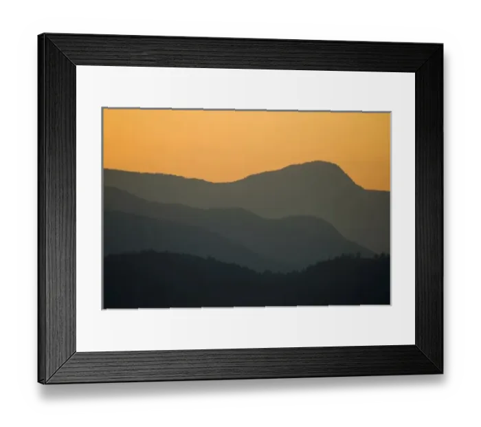 Framed Print : North Shore mountains, British Columbia