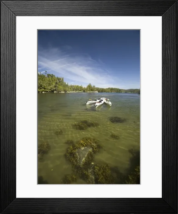 Framed Print : Kayak Fleet at Rest During Late Afternoon at Skull Cove, Bramham Island, British Columbia Framed Print : Kayak Fleet at Rest During Late Afternoon at Skull Cove, Bramham Island, British Columbia