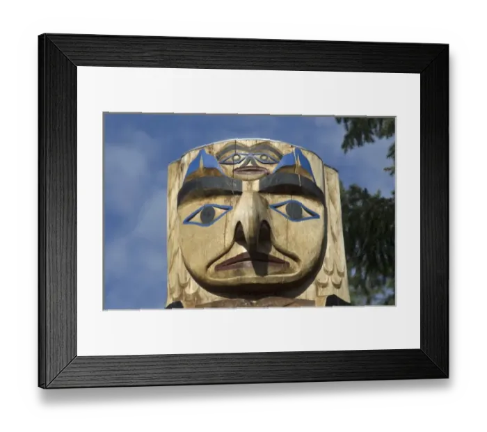Framed Print : Thunderbird Project Featuring Tseshaht Totem Poles, Port Alberni, British Columbia