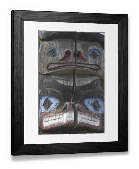 Framed Print : Thunderbird Project Featuring Tseshaht Totem Poles, Port Alberni, British Columbia