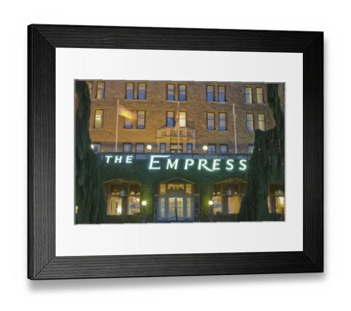 Framed Print : Canada, BC, Victoria, Empress Hotel at Dusk