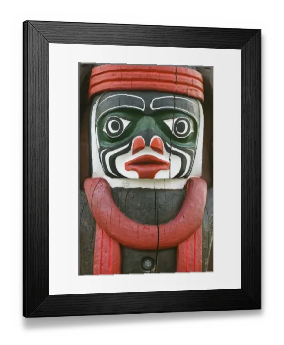 Framed Print : Canada, BC, Victoria, Inner Harbour, Totem Pole