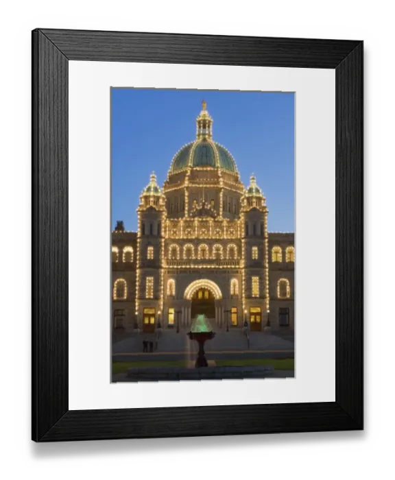 Framed Print : Canada, BC, Victoria, BC Legislature Building at Dusk Framed Print : Canada, BC, Victoria, BC Legislature Building at Dusk