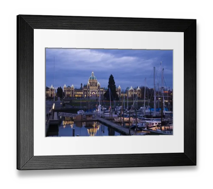 Framed Print : CANADA, British Columbia, Victoria. Evening, Inner Harbour Framed Print : CANADA, British Columbia, Victoria. Evening, Inner Harbour