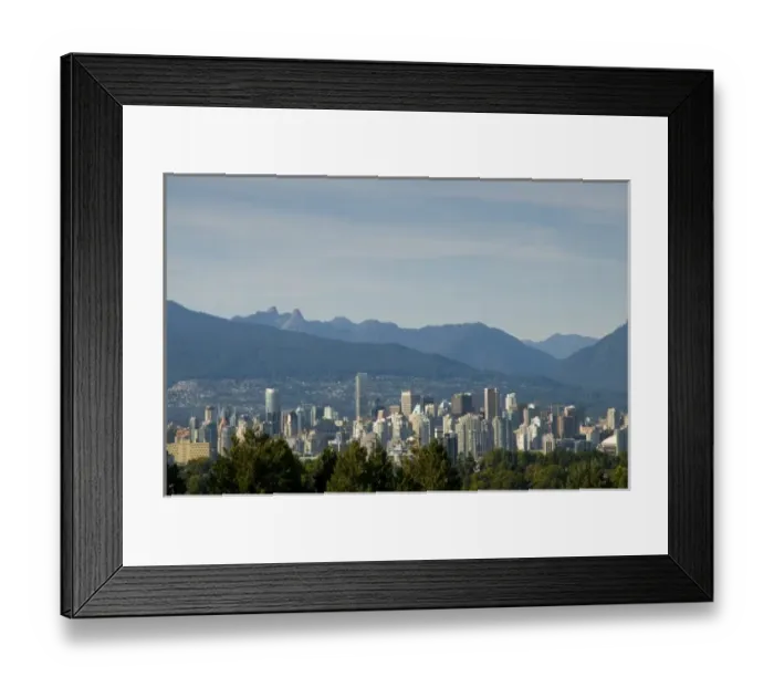 Framed Print : Vancouver skyline from Queen Elizabeth Park, Vancouver, BC, Canada