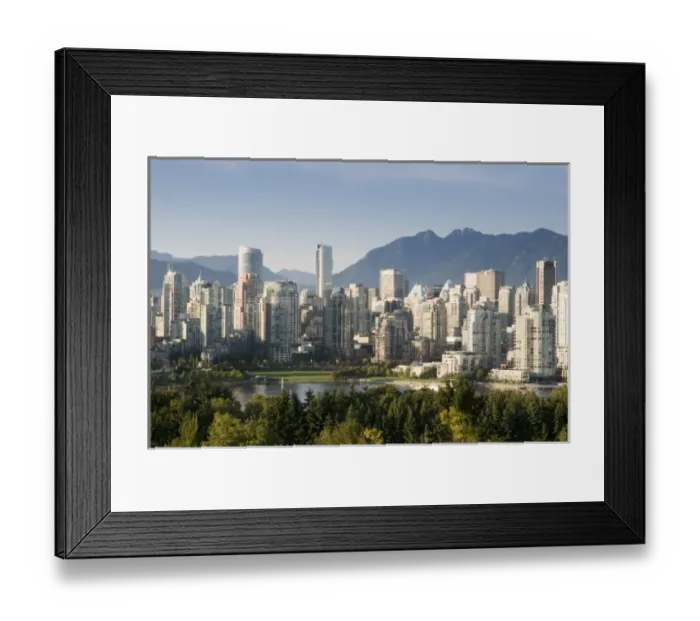 Framed Print : Skyline of Vancouver, BC, Canada Framed Print : Skyline of Vancouver, BC, Canada