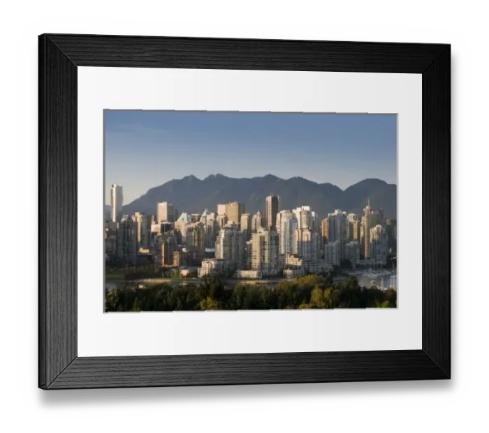 Framed Print : Skyline of Vancouver, BC, Canada Framed Print : Skyline of Vancouver, BC, Canada