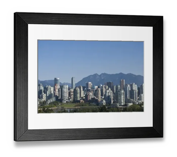 Framed Print : Skyline of Vancouver, BC, Canada Framed Print : Skyline of Vancouver, BC, Canada