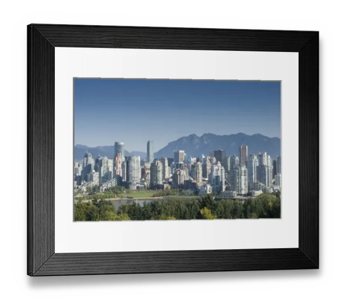 Framed Print : Skyline of Vancouver, BC, Canada Framed Print : Skyline of Vancouver, BC, Canada