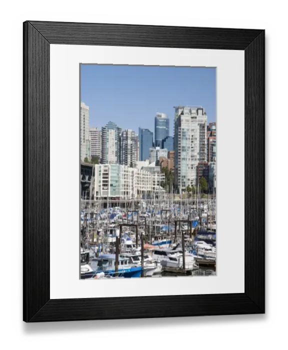 Framed Print : Marina on False Creek overlooking the skyline of downtown Vancouver, BC, Canada Framed Print : Marina on False Creek overlooking the skyline of downtown Vancouver, BC, Canada