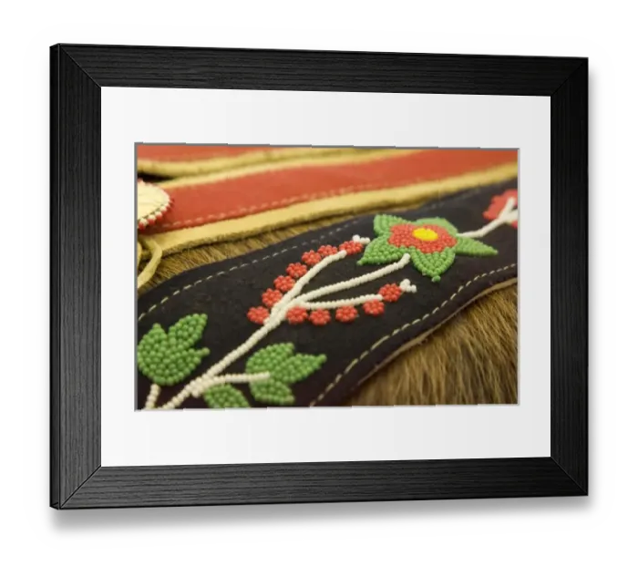 Framed Print : Canada, Manitoba, Churchill. Details of Inuit art pieces