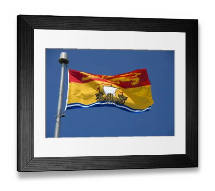Framed Print : Canada, New Brunswick. New Brunswick flag Framed Print : Canada, New Brunswick. New Brunswick flag